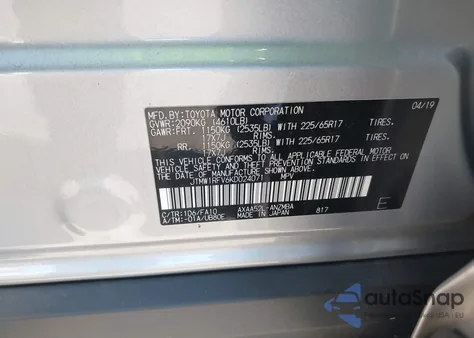 2019 Toyota Rav4 Xle z USA, uszkodzony, nr VIN JTMW1RFV6KD024071